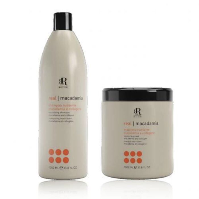 Shampooing & Masque - MACADAMIA - Kit Nourrissant - 1000 ML - Cheveux Colorés - Brillance et Démêlage