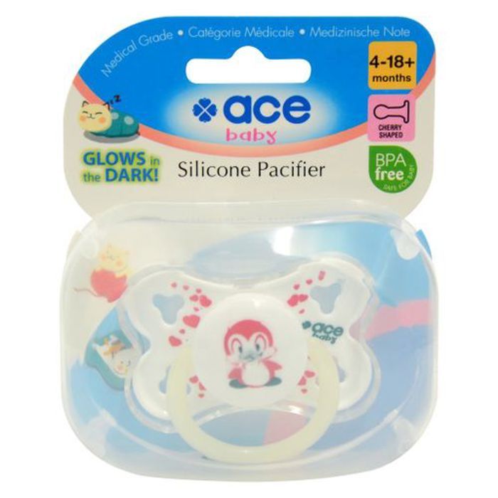 Ace Baby Sucette Ice Baby Papillon Glow-in-the-dark 4-18 mois blanc