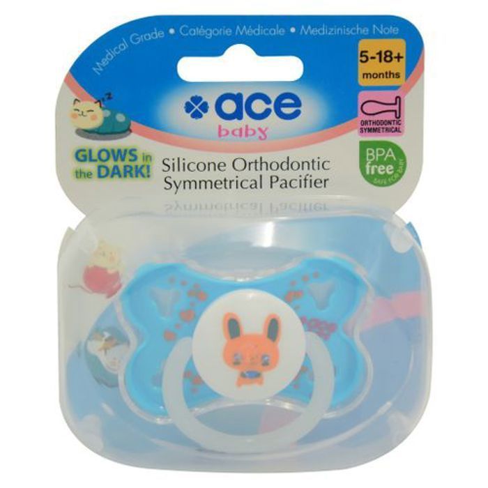Ace Baby 1 Sucette Ice Baby Papillon Glow-in-the-dark  5-18 mois-Multicolor