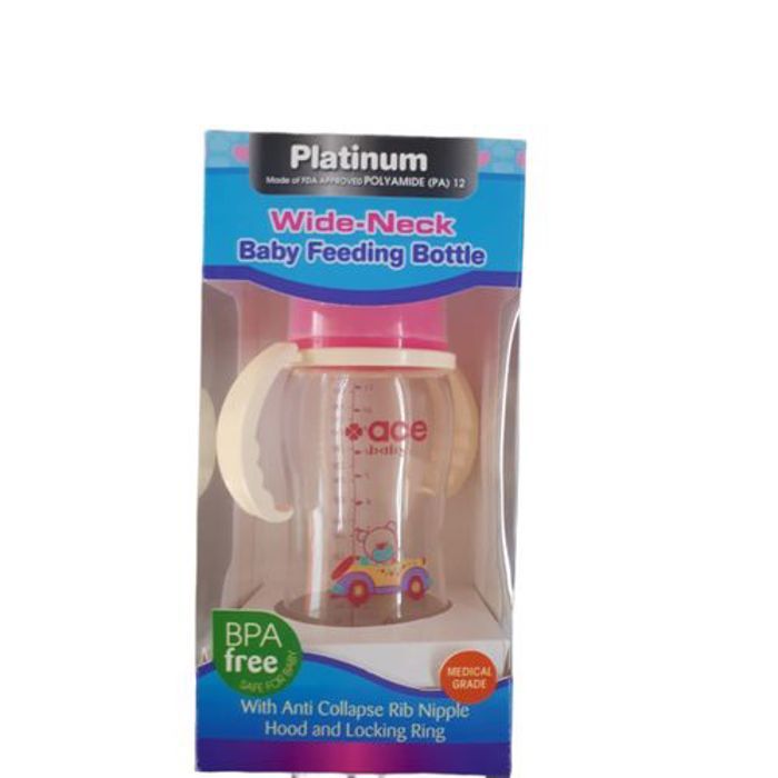 Ace Baby Biberon Nylon Large Cou 320ml(avec mamelon à col large BIEGE