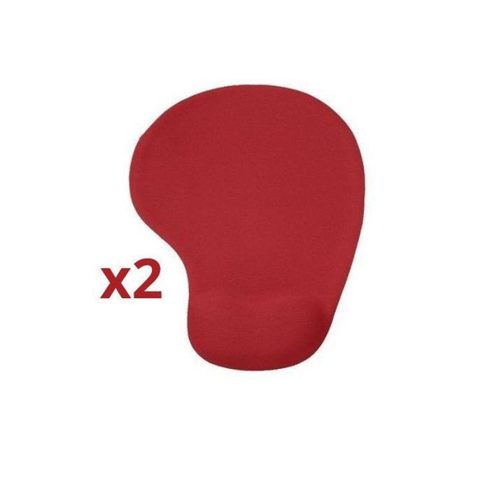 Pack de 2 Tapis Souris Pour Ordinateur Repose Poignet, Avec Repose-Mains En Gel - Ergonomique-