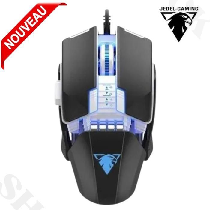 Jedel Souris de jeu USB Gaming GM1080 7 Bouttons avec rétroéclairage