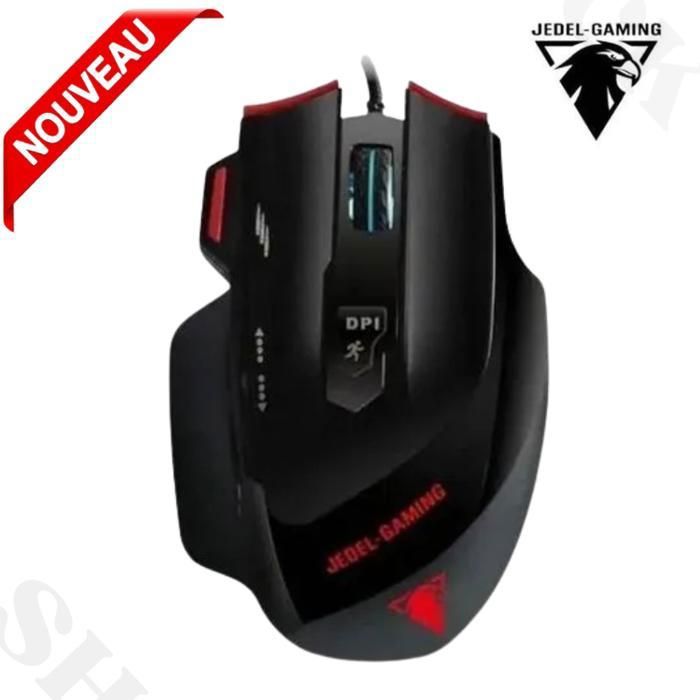 Souris de jeu - JEDEL - Modèle filaire - DPI 800-2400 - 7 boutons - Rétroéclairée