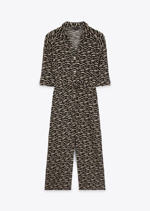 Combi Demi Manches - MARWA - Black Lines - Noir - Femme - Adulte