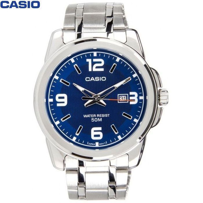 Montre - CASIO - MTP-1314D-2AV - Acier Inoxydable - Cadran Bleu - Étanchéité 50m