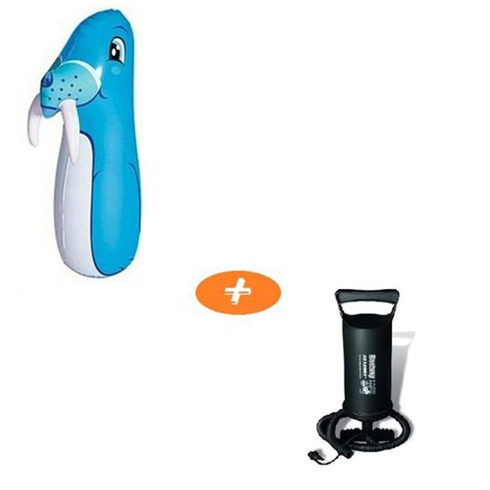 Sac de Frappe Gonflable - BESTWAY - Phoque 3D - 91 cm - Vinyle Résistant - Pour Enfants +3 ans