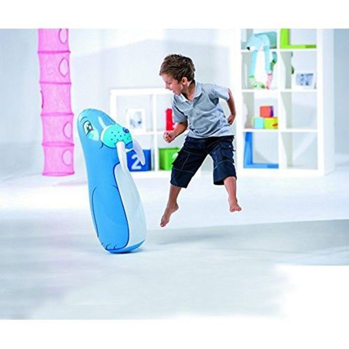 Sac de Frappe Gonflable - BESTWAY - Phoque de Mer - 91 cm - Vinyle Résistant - Pour Enfants 3 ans+