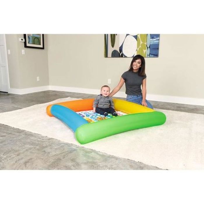 Bestway Matelas de Jeux Gonflable Motif Animaux Sympas de 4 à 24 Mois