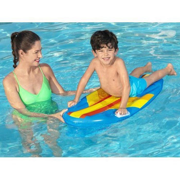 Planche de Surf Gonflable - BESTWAY - Ensoleillée - 114 x 46 cm - Pour Enfants - Poignées Durables
