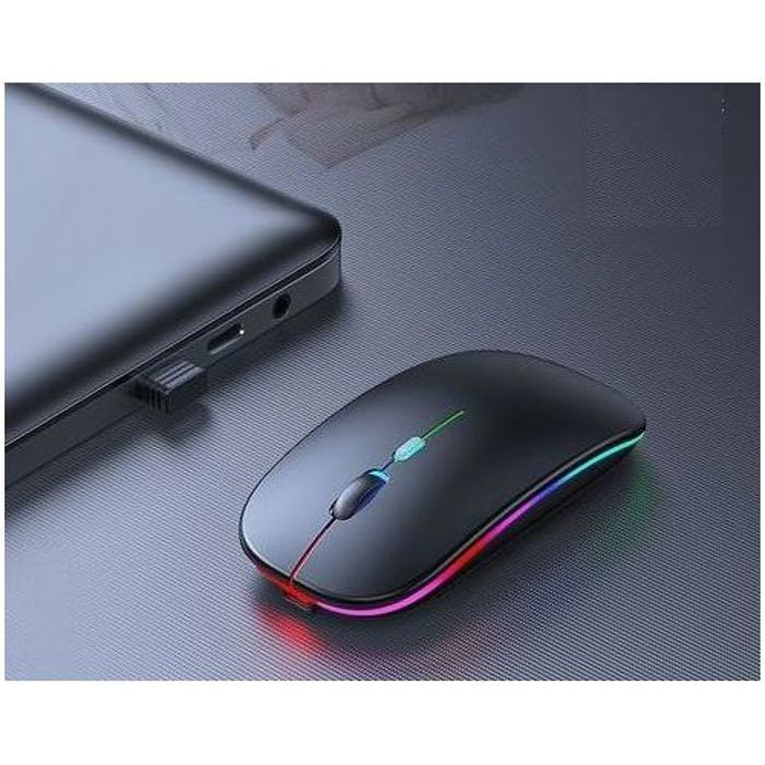 Azami Tech Souris sans fil Rechargeable Bluetooth 2.4G