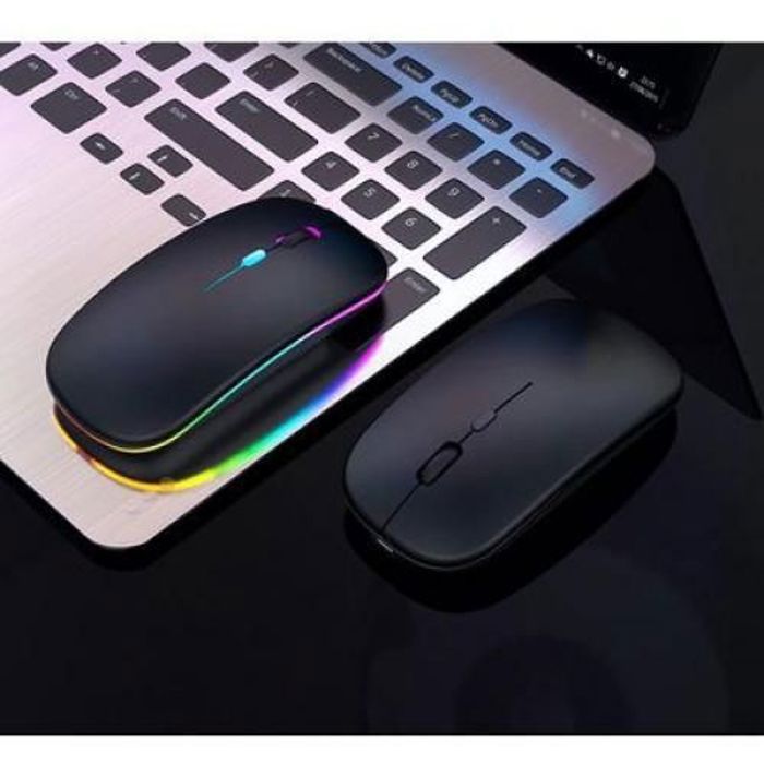 Souris sans fil - AZAMI TECH - Modèle RGB - Rechargeable - Silencieuse - Ergonomique