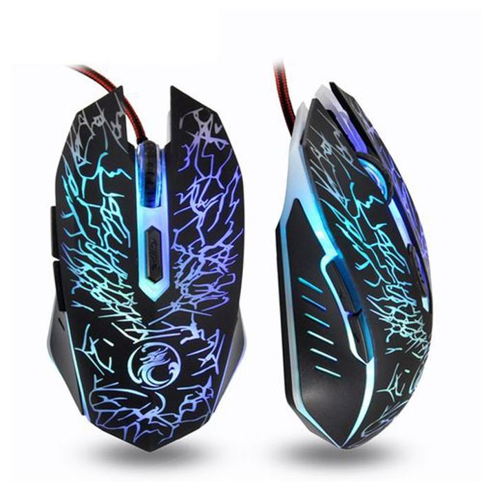 Imice Souris de Jeu 6 Boutons Lumières RVB Souris Avec Câble USB