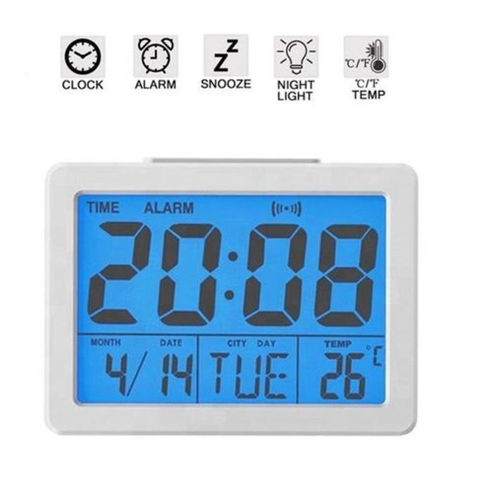 Horloge LCD - GENERIC - Alarme - Rétro-Éclairage - Calendrier - Température