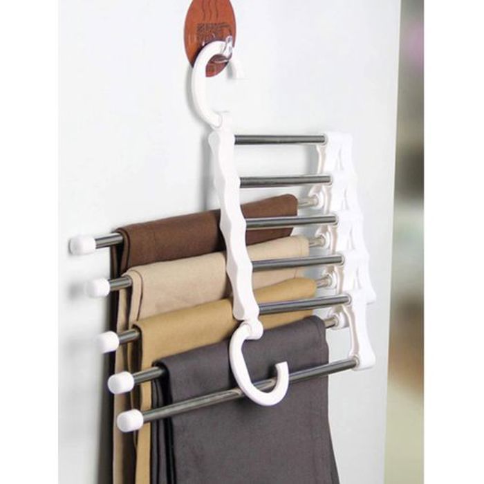 Cintre Multifonction 5en1 - GENERIC - Noir - ABS - Acier inoxydable - Gain de place