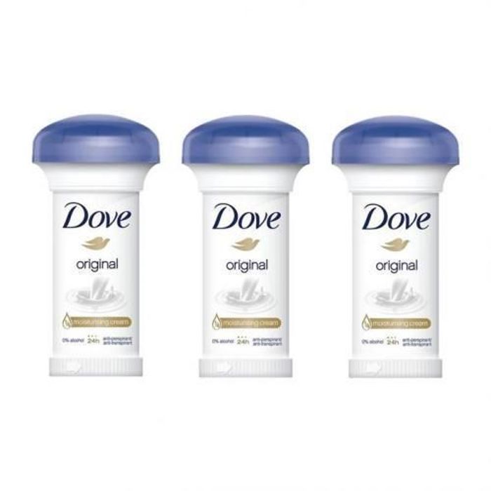 Dove déodorant anti-transpirant original stick crème x3