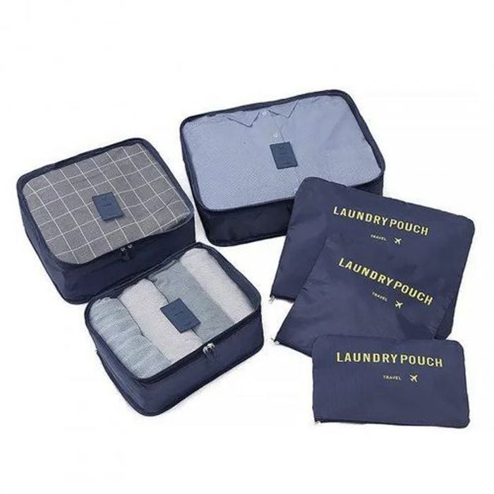 Pochettes d'emballage - GENERIC - Set de 6 - Bleu marine - Polyester souple - Rangement efficace