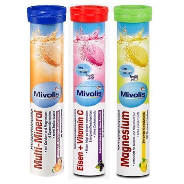Mivolis pack de 3: magnésium - vitamine c + fer - multi minéral mivolis dm