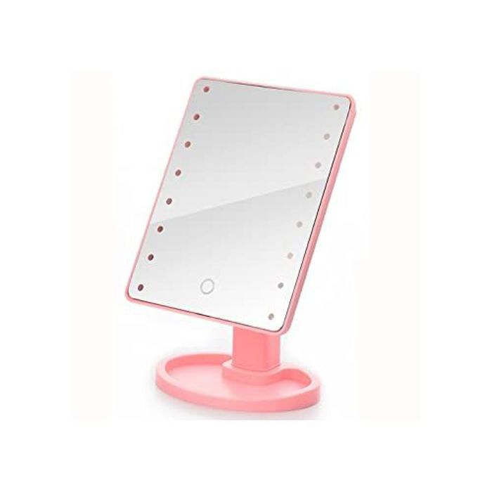 Miroir LED - GENERIC - Miroir de maquillage - Écran tactile - 16 lumières - Rotation 360°