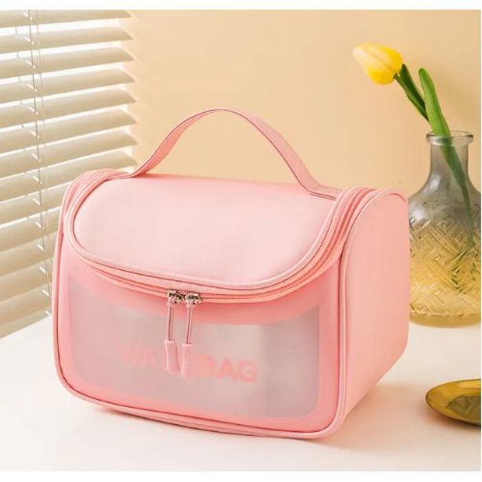 Trousse de maquillage - GENERIC - Portable en PVC - Translucide - Imperméable - Antimicrobienne