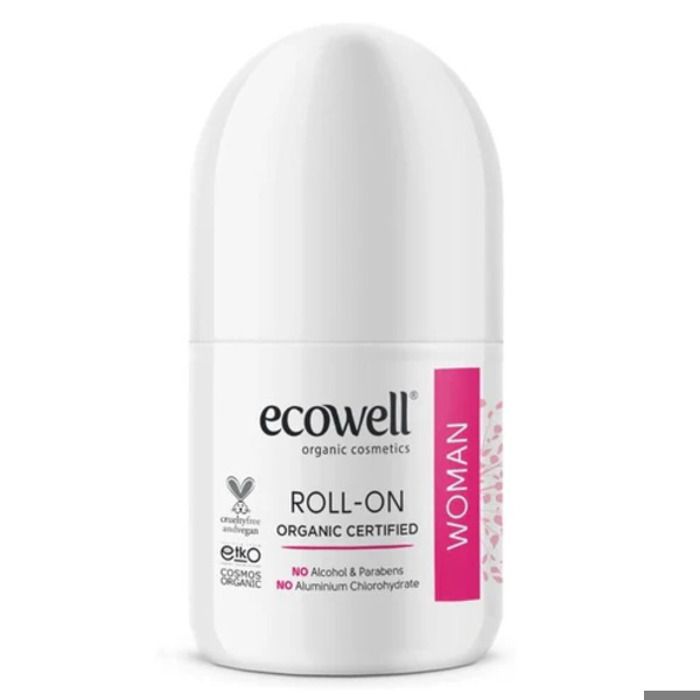 Déodorant à bille BIO - ECOWELL - 75ml - Protection douce - Formule naturelle - Parfum délicat
