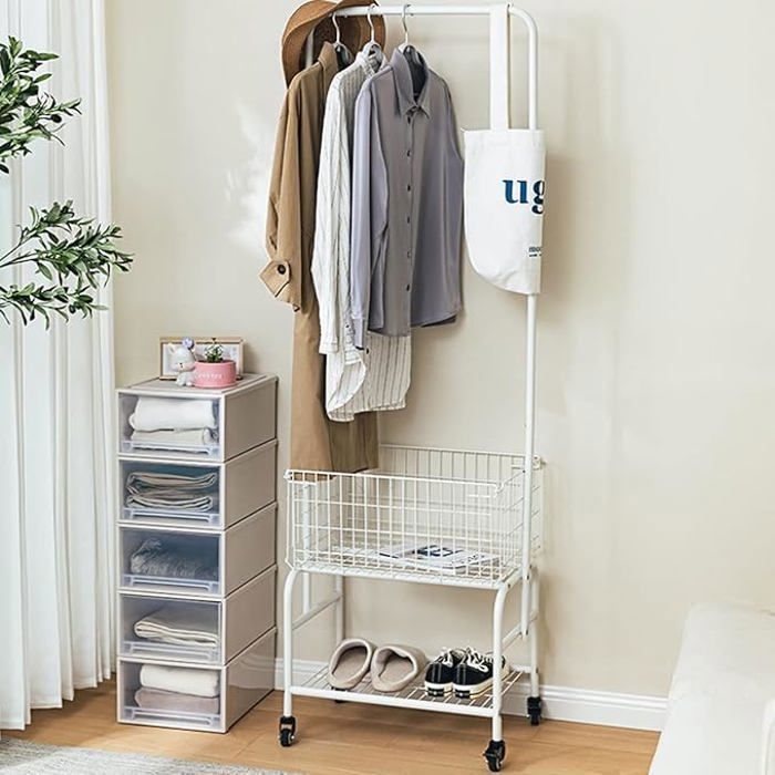 Portant à vêtements - NOIR - Métal - 170 cm - Autonome - Chic