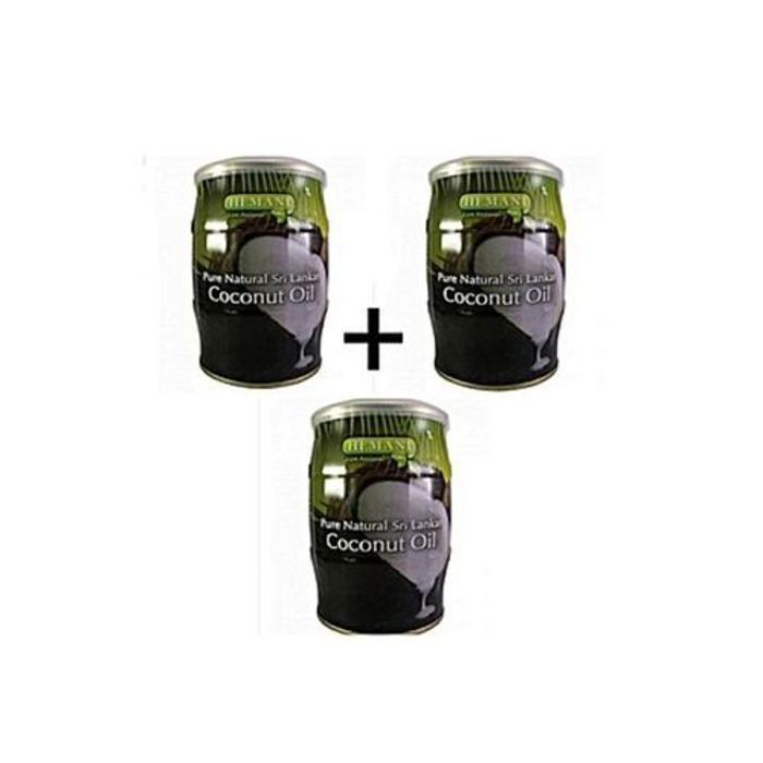 Hemani pack 3 x huile de coco hemani efficace 400 ml