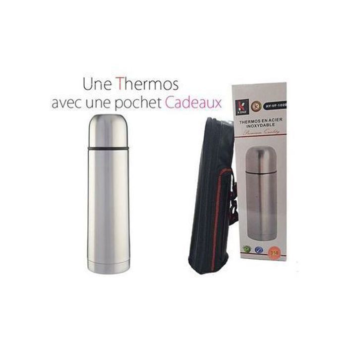 Kenz thermo 500 ml à bouchon-tasse & sac, pour boissons chaudes/froides