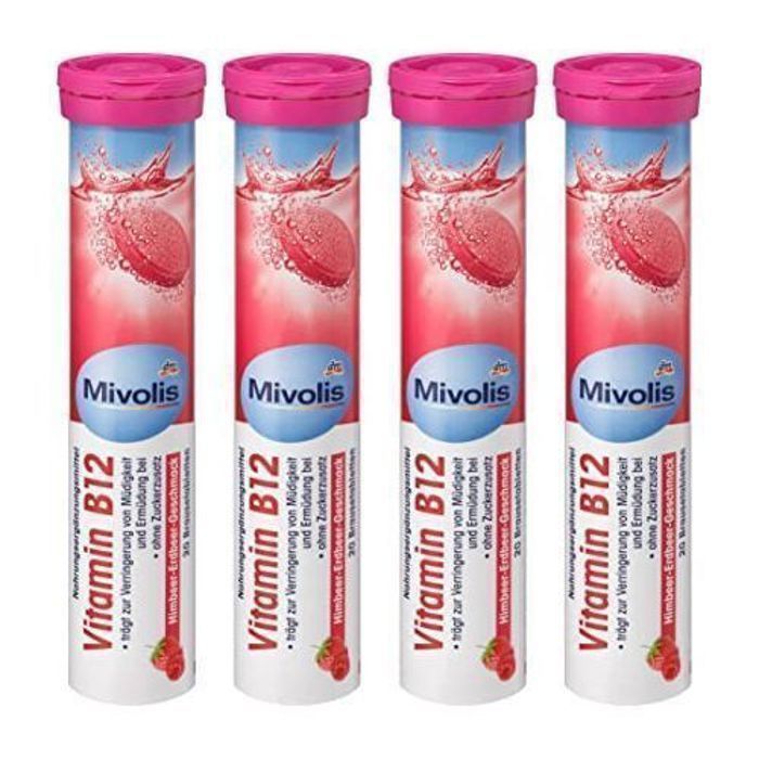 Mivolis pack 4 pièce vitamine b12 dm (sans sucre ajouté)