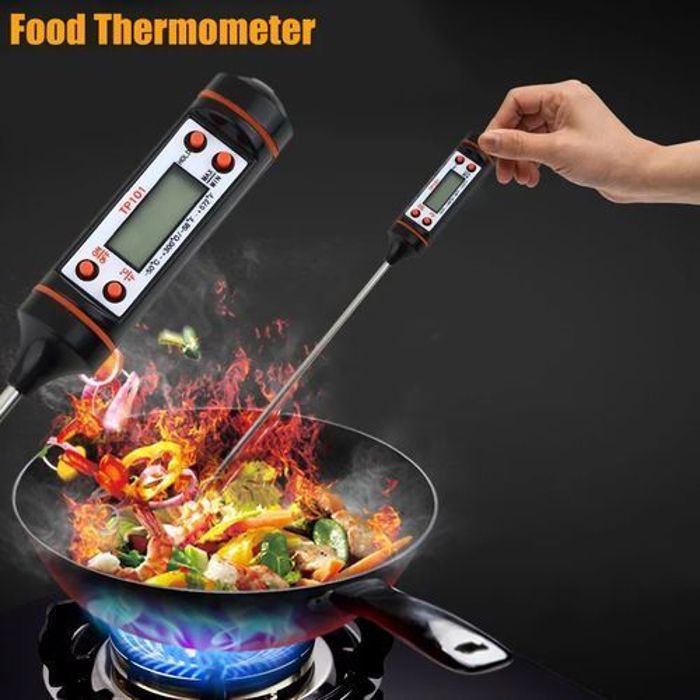 Thermomètre de cuisine - GENERIC - Digital - Acier inoxydable - Plage de -50 à 300°C - Arrêt automatique