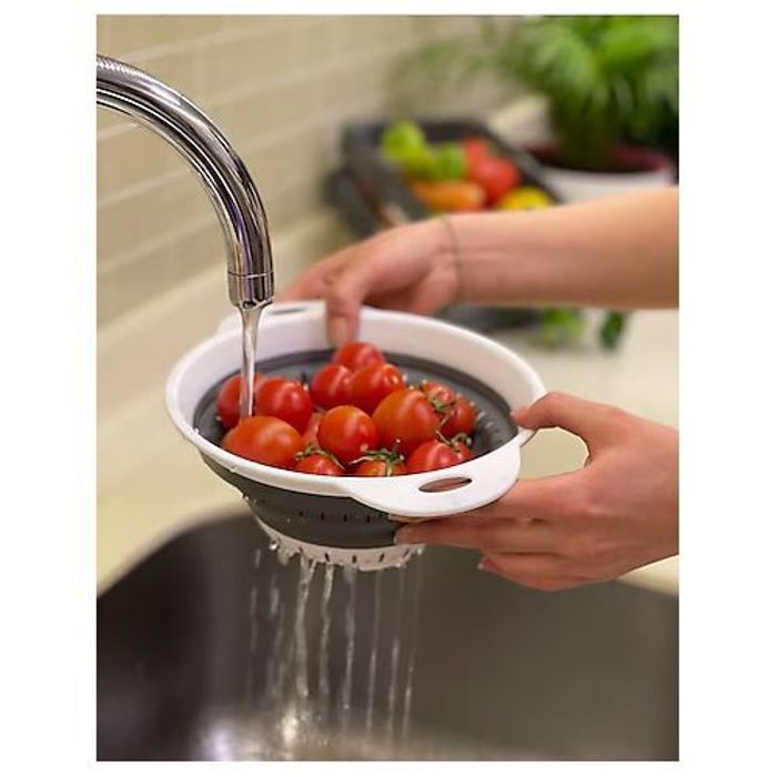 Passoire - GENERIC - Ovale Pliable - Silicone - 24 cm - Sans BPA