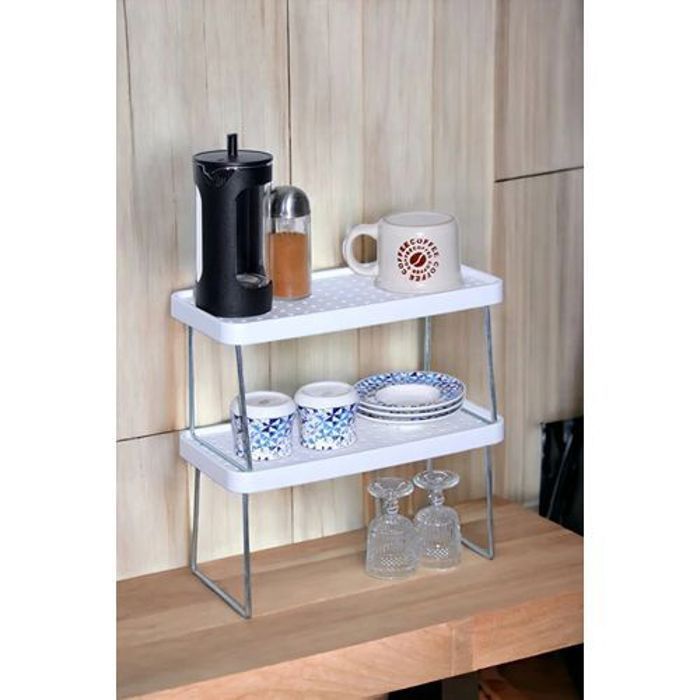 2 étagère De Rangement De Cuisine Assiette Support En Plastique