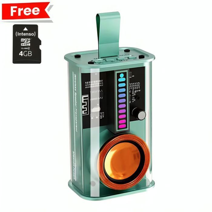 Haut-parleur Bluetooth - EBODA - K07 PRO - 4GB Carte Mémoire Offerte - Son Puissant - LED Multicolore