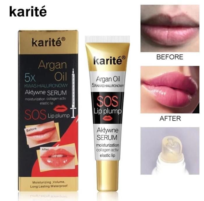 Soin des lèvres - KARITÉ - Repulpeur naturel pour lèvres - Huile d'argan - Volume instantané - Sans silicone