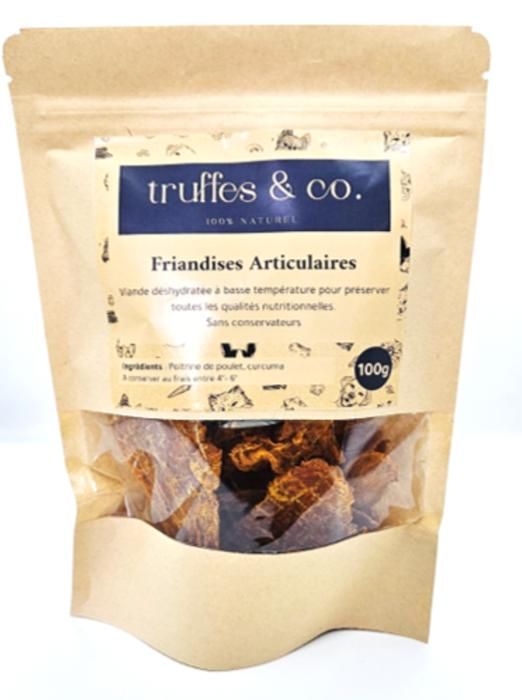 Friandises - Truffes & Co - Poulet Articulaires - 100g - Curcuma Bio - Anti-inflammatoire