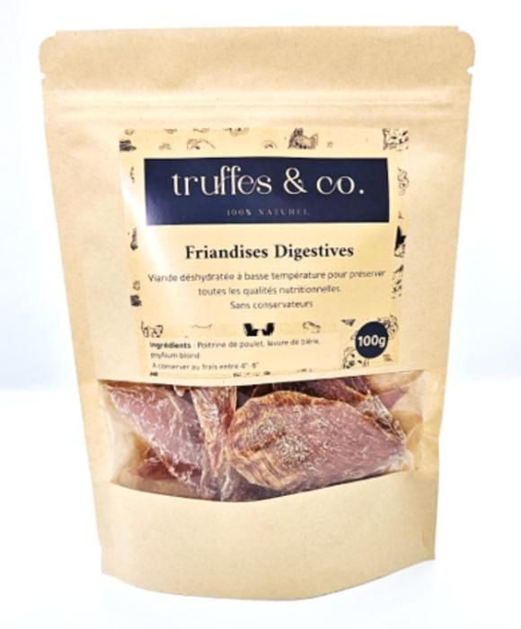 Friandises Digestives - Truffes & Co - Poulet - Levure de bière - Psyllium blond - 100g