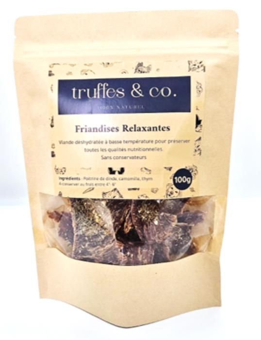 Friandises Relaxantes - Truffes & Co - Dinde - Thym Bio - Camomille Bio - 100g