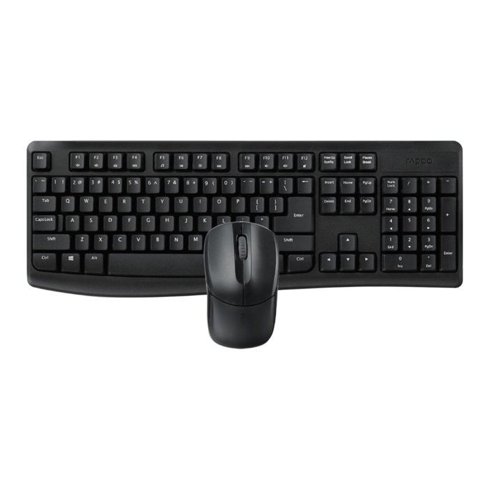 Combo clavier/souris sans fil - RAPOO - X1800Pro - 2,4 GHz - Résistant aux éclaboussures - 1000 DPI