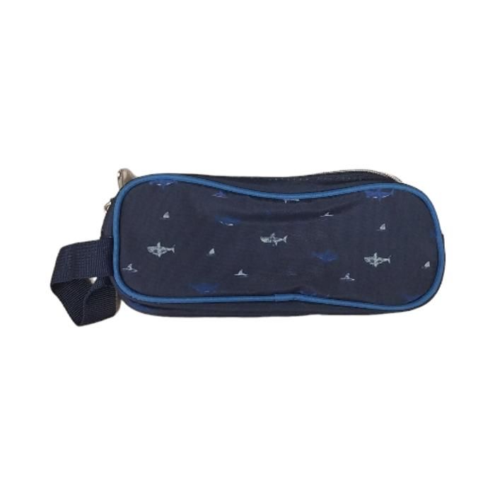 Trousse 2 zip motif requin 23 cm - AUCHAN