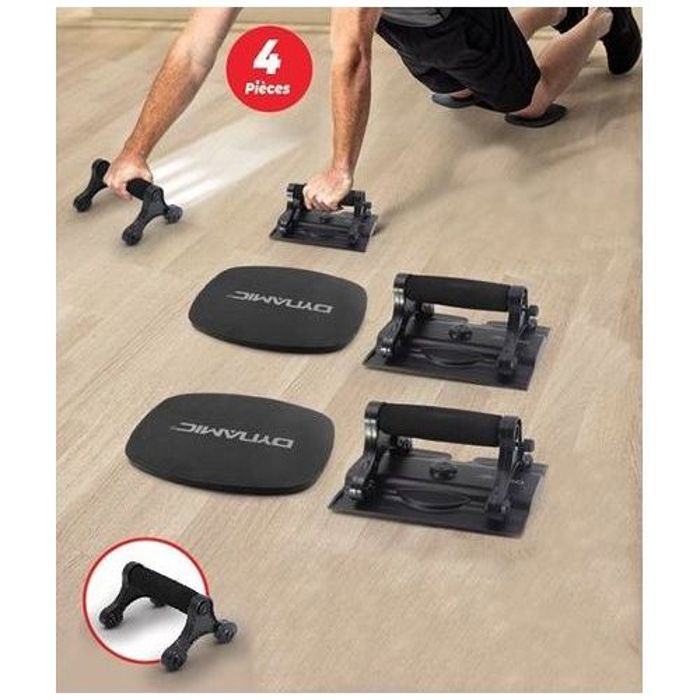 Dynamic ENSEMBLE DE ROUES à poussée 3 In 1 Multi function PUSH UP Bar