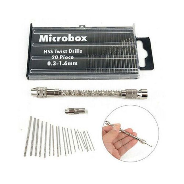 Microbox Ensemble de 20 forets hélicoïdaux Micro HSS ( 0.3 - 1.6 Mm )