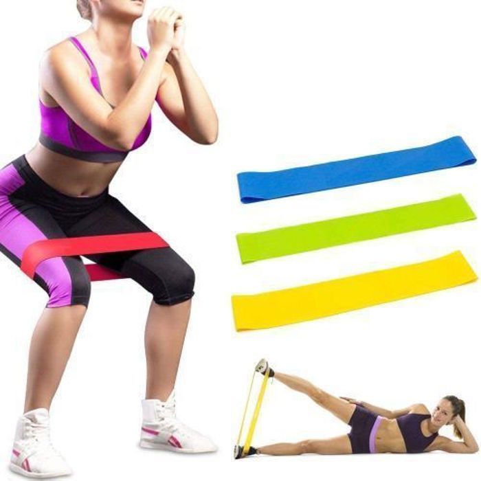 Dynamic PACK DE 3 de Bande Elastique Fitness Musculation - PACK de 3 Bandes