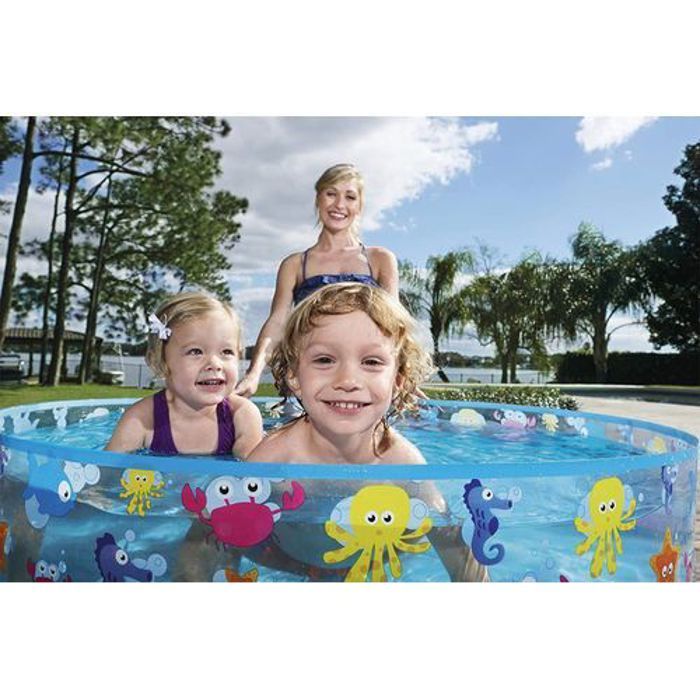 Bestway Piscine Fill'n'Fun hors sol pataugeoire ronde Pour Enfant 152 x 25 cm