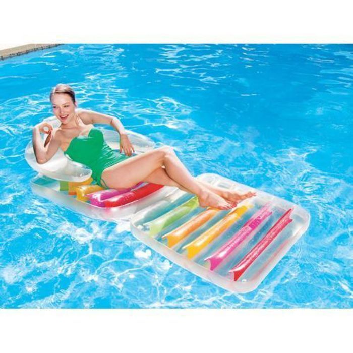 Bestway bouee Chaise longue pliante de Piscine 201 x 89 cm