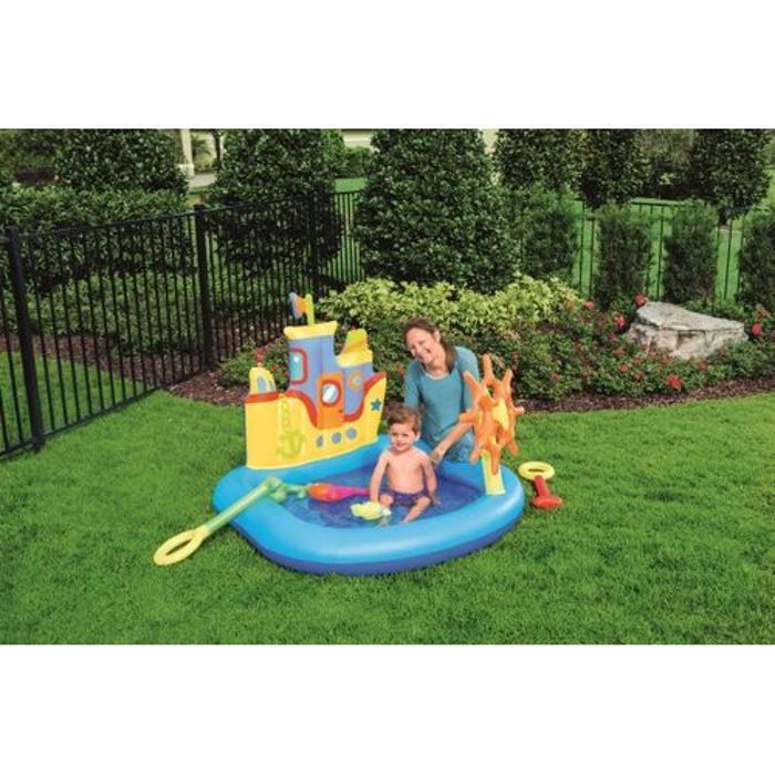 Aire de jeux - BESTWAY - Bateau teuf teuf - 140 x 130 x 104 cm - Plastique - Mixte