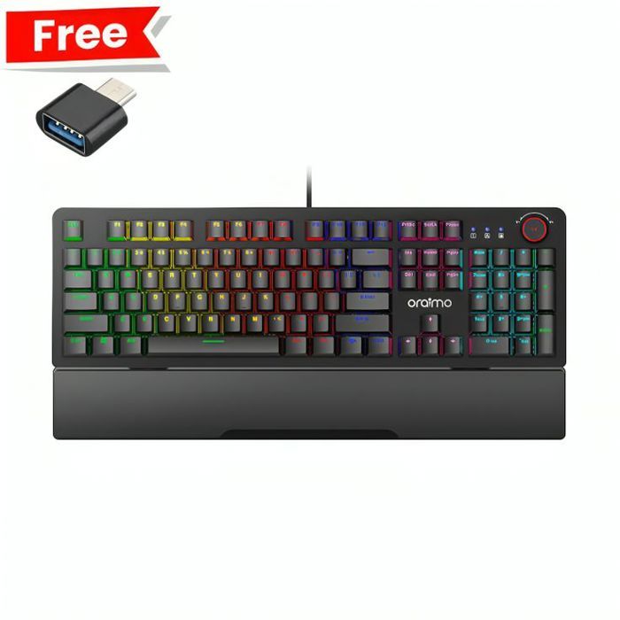 Clavier mécanique filaire Oraimo OGG-MKD71 Hyper Type + Adaptateur type C vers USB GRATUIT