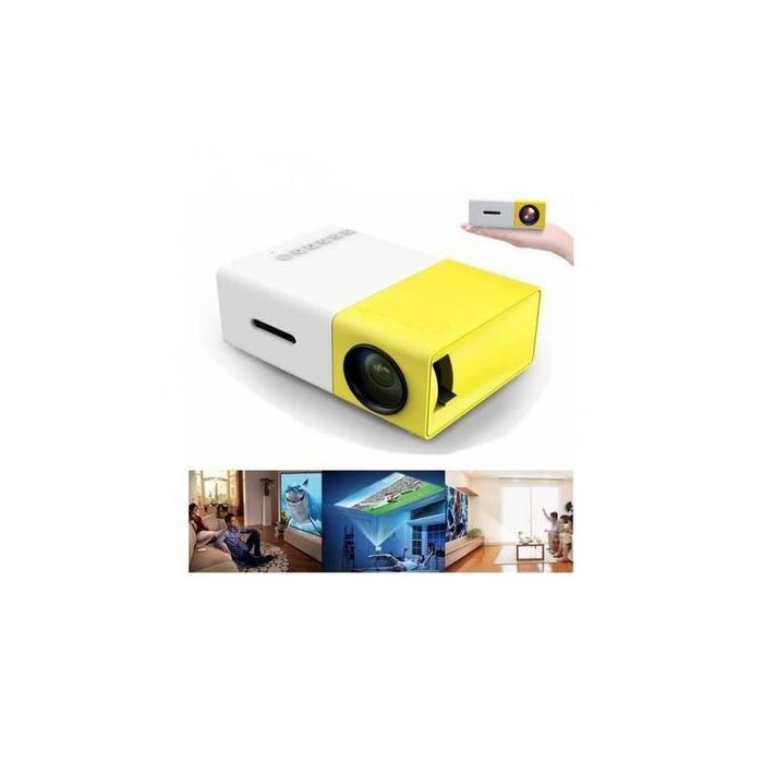 Projecteur Mini YG-300 - LED - 1080P - 400-600 lumens - 320x240 pixels - Cinéma à domicile