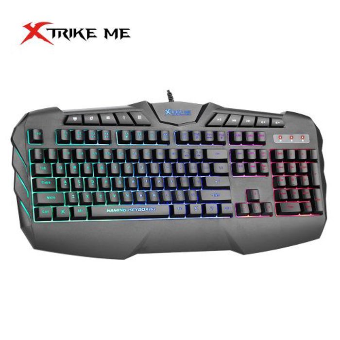 Xtrike Clavier de Jeu filaire à rétroéclairage 7 couleur et 114 touches KB-509