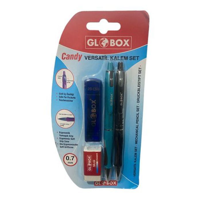 GLOBOX 2 Stylo PORTE-MINES 0.7mm Avec GOMME Et Recharge