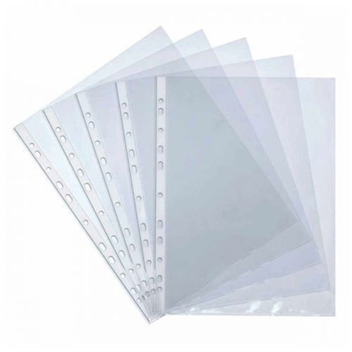 Pack 10 Pochettes Perforées Cristal A4