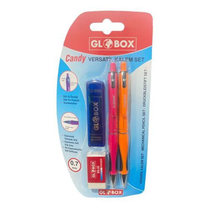 GLOBOX 2 PORTE-MINES 0.7mm +Recharge+GOMME